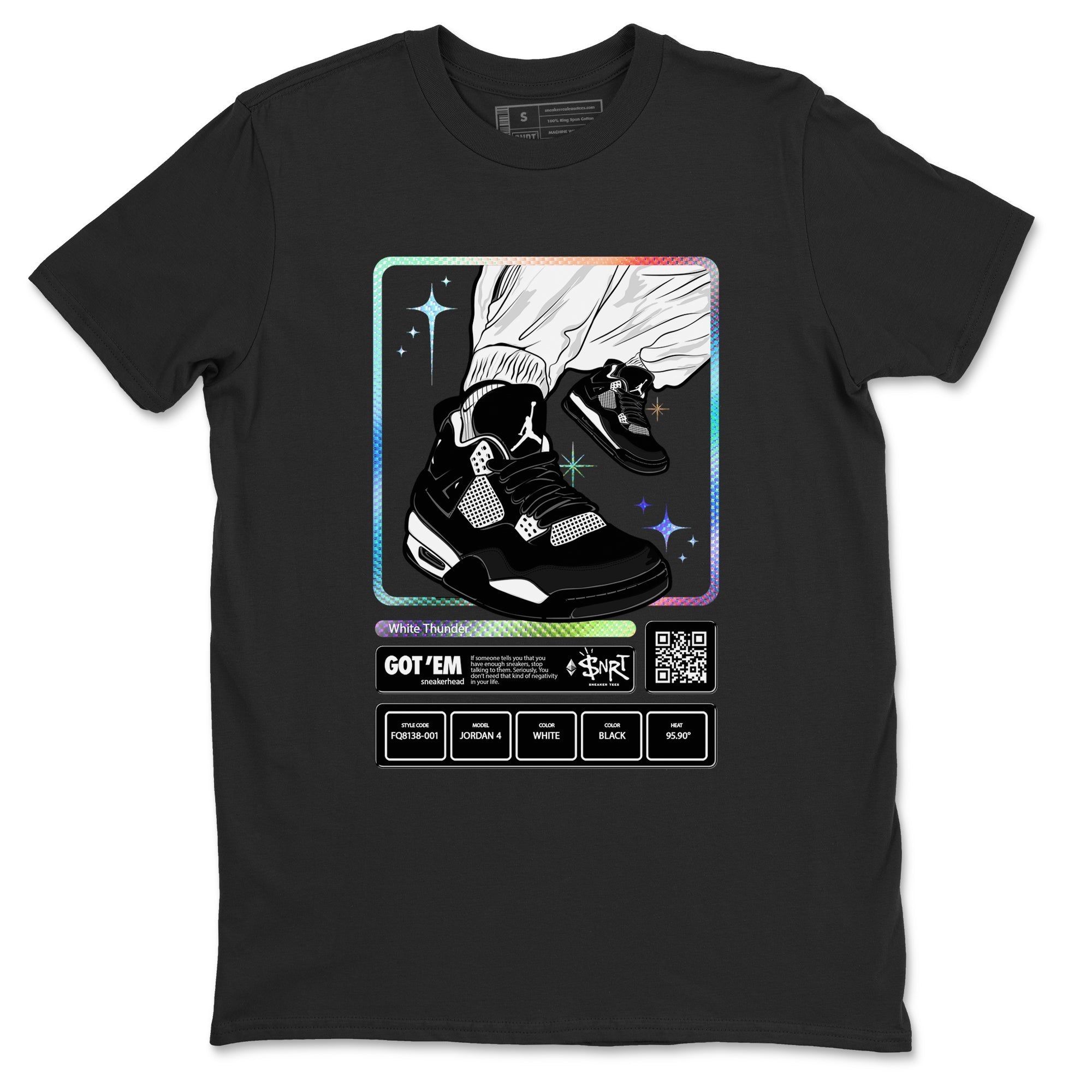 snkmatch Trading Card snkmatch Tees - Air Jordan 4 White Thunder