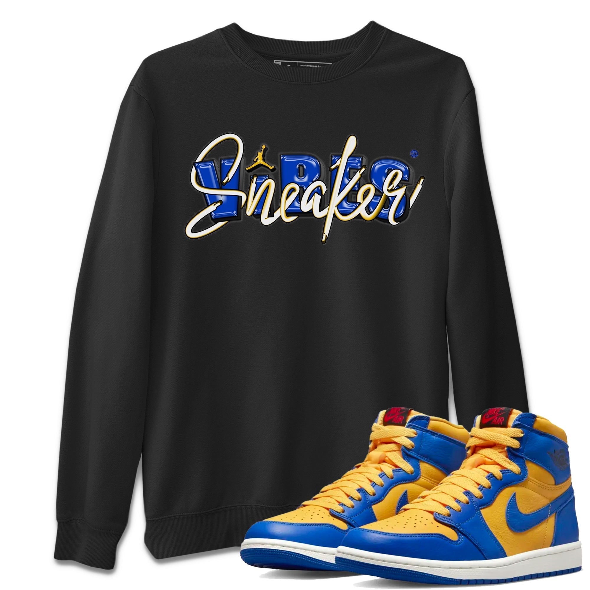snkmatch Vibes Unisex Tops - Air Jordan 1 Game Royal Varsity Maize