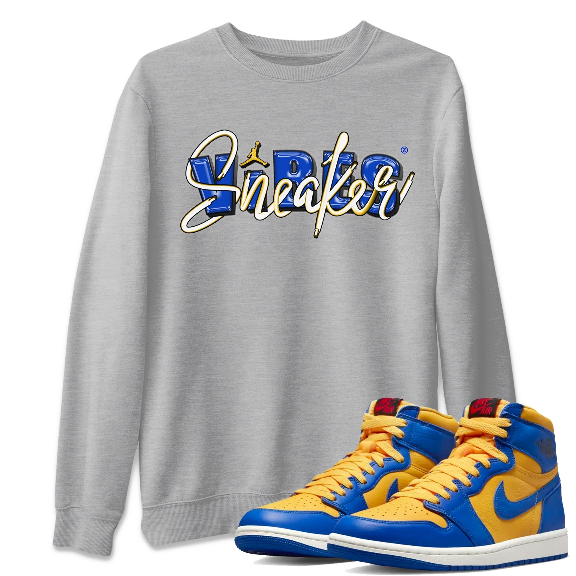 snkmatch Vibes Unisex Tops - Air Jordan 1 Game Royal Varsity Maize