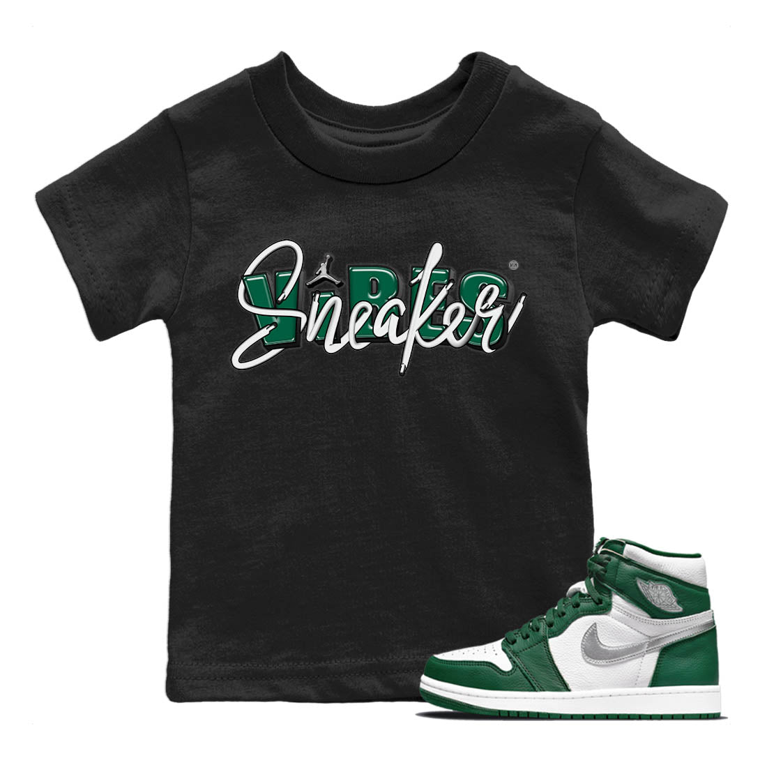 snkmatch Vibes Kids Tops - Air Jordan 1 Gorge Green