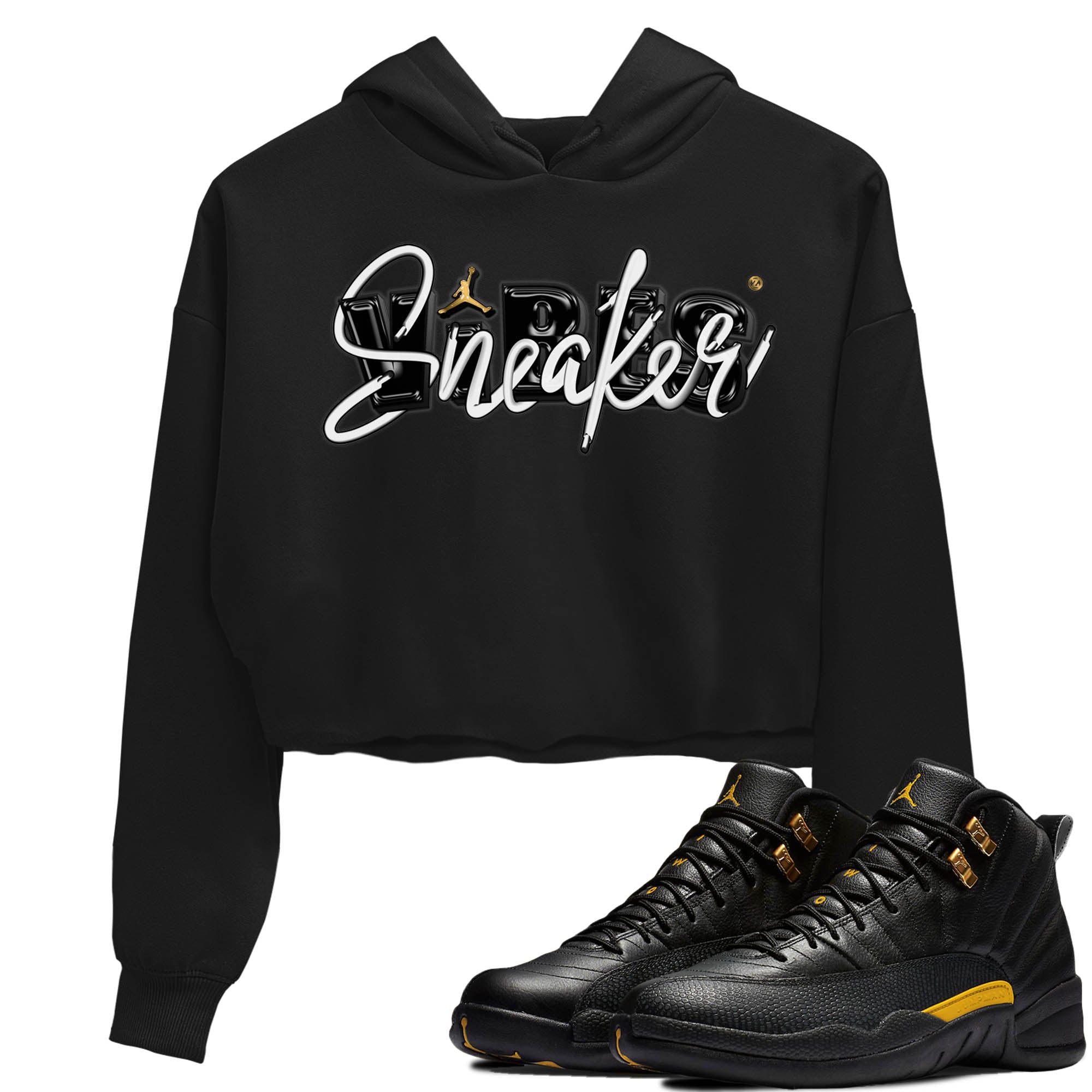snkmatch Vibes Women's Tops - Air Jordan 12 Black Taxi