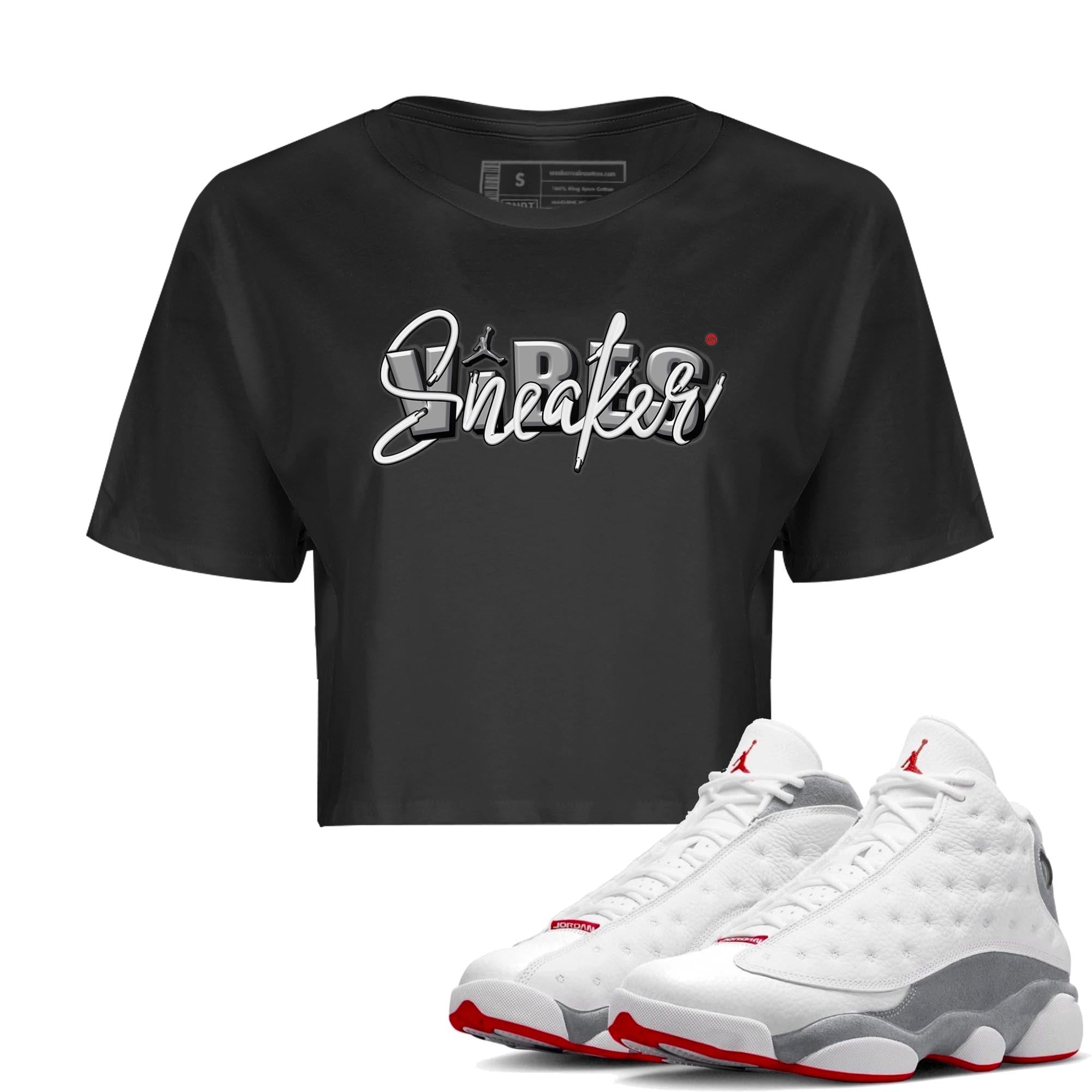 snkmatch Vibes Women's Tops - Air Jordan 13 Wolf Grey