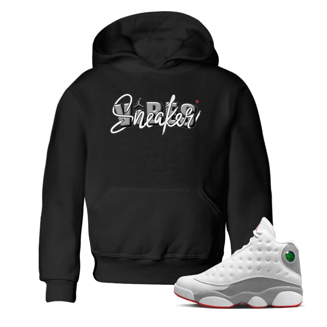 snkmatch Vibes Kids Tops - Air Jordan 13 Wolf Grey