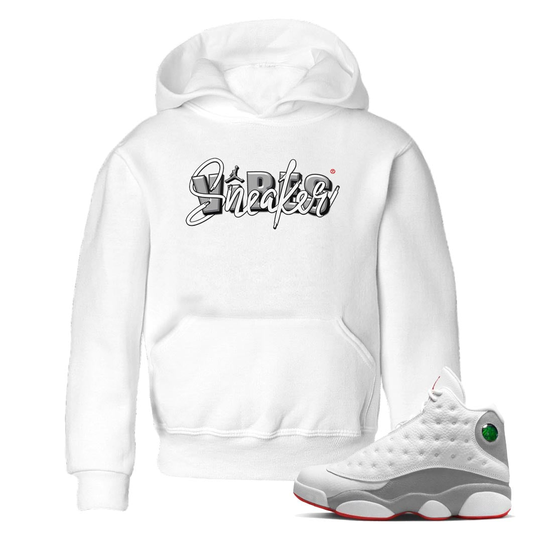 snkmatch Vibes Kids Tops - Air Jordan 13 Wolf Grey