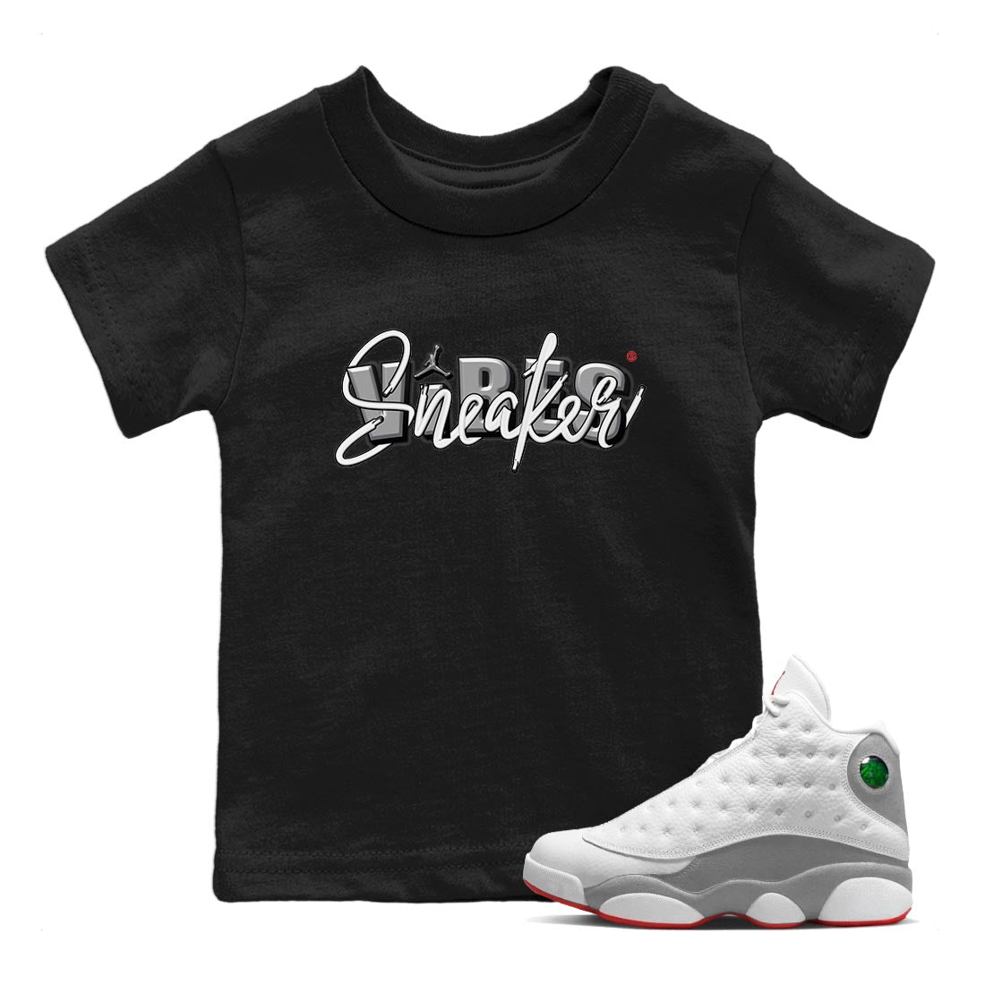 snkmatch Vibes Kids Tops - Air Jordan 13 Wolf Grey