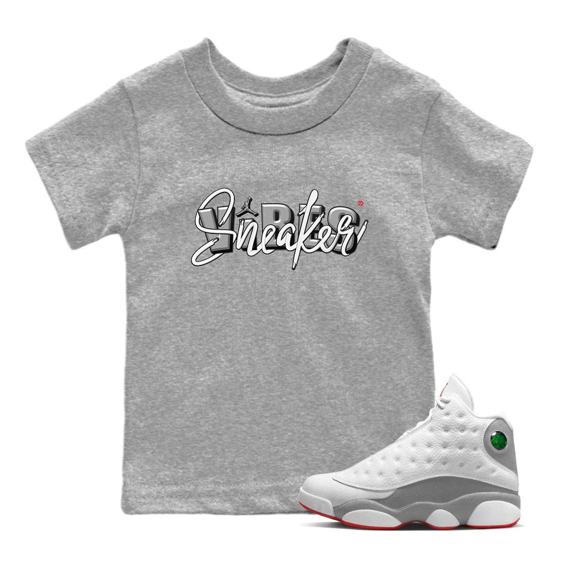 snkmatch Vibes Kids Tops - Air Jordan 13 Wolf Grey