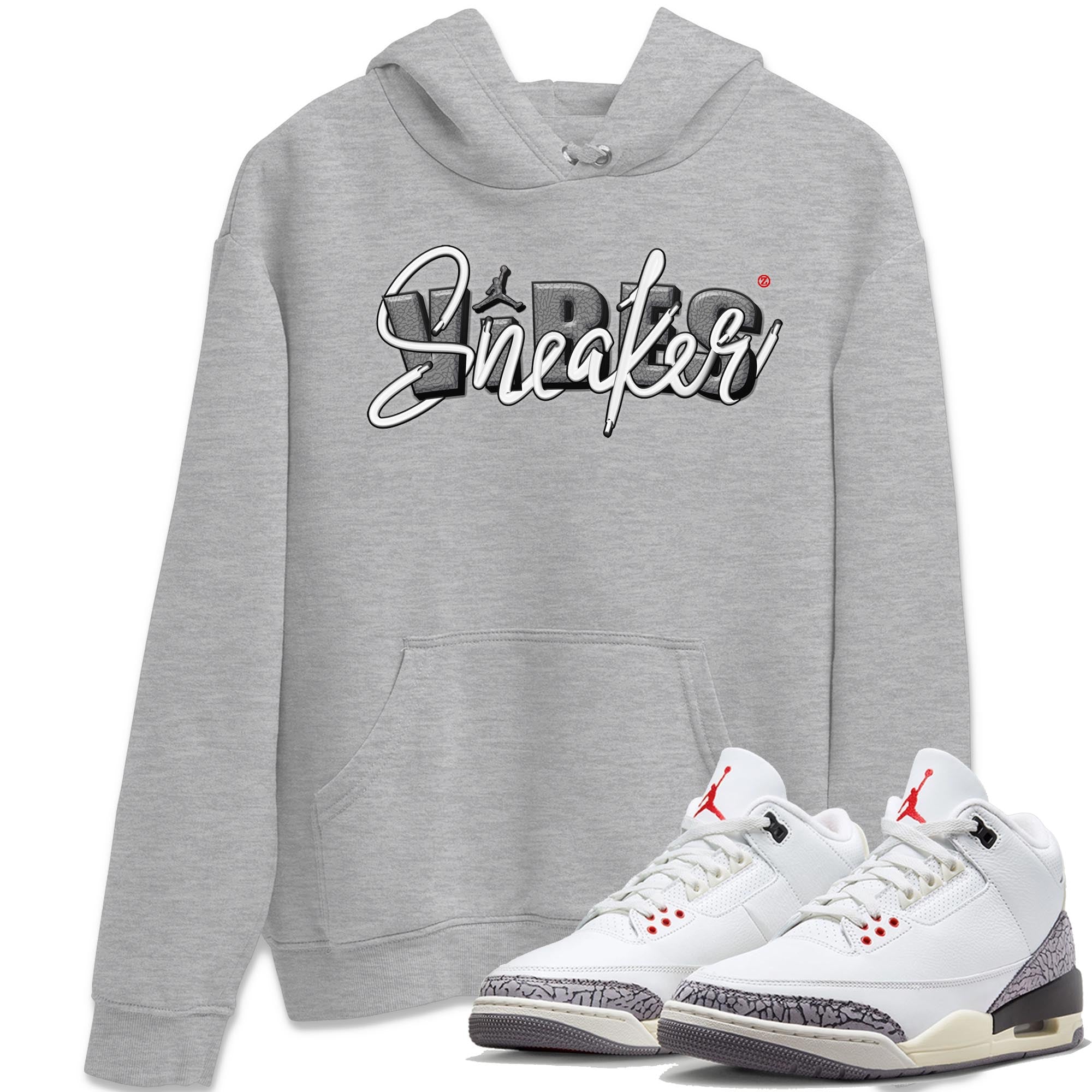 snkmatch Vibes Unisex Tops - Air Jordan 3 White Cement