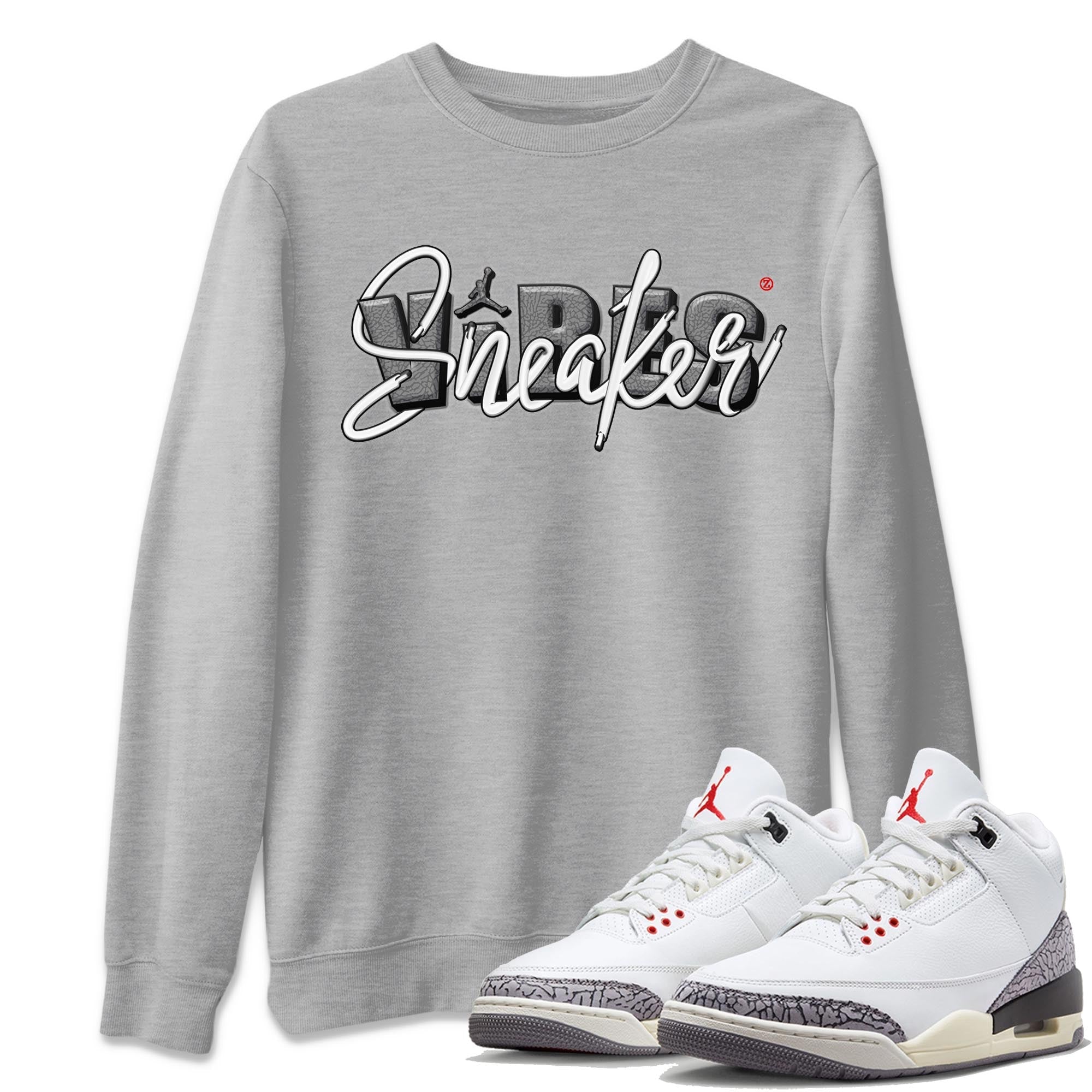 snkmatch Vibes Unisex Tops - Air Jordan 3 White Cement
