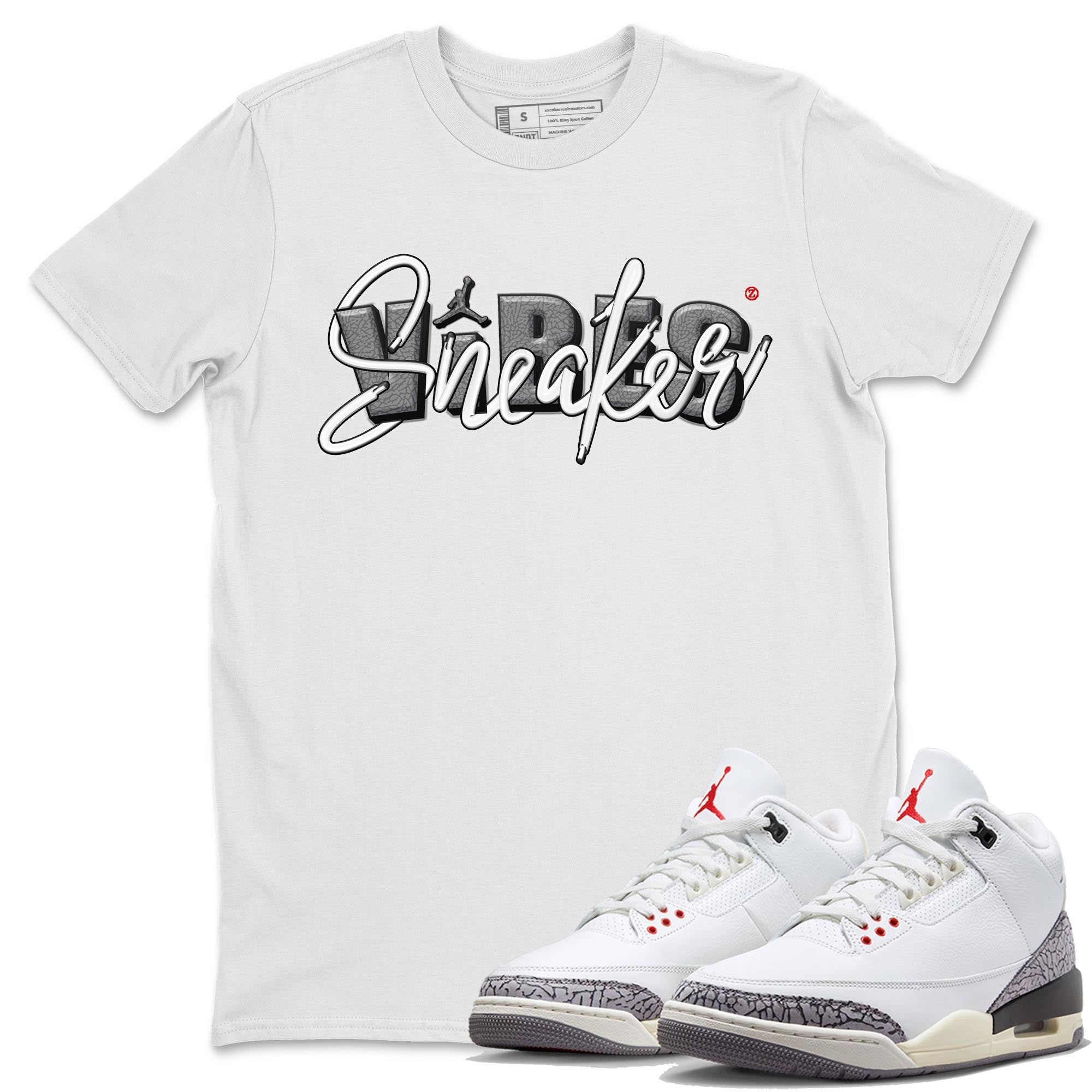 snkmatch Vibes Unisex Tops - Air Jordan 3 White Cement