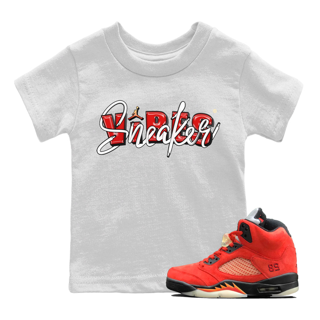 snkmatch Vibes Kids Tops - Air Jordan 5 Mars For Her
