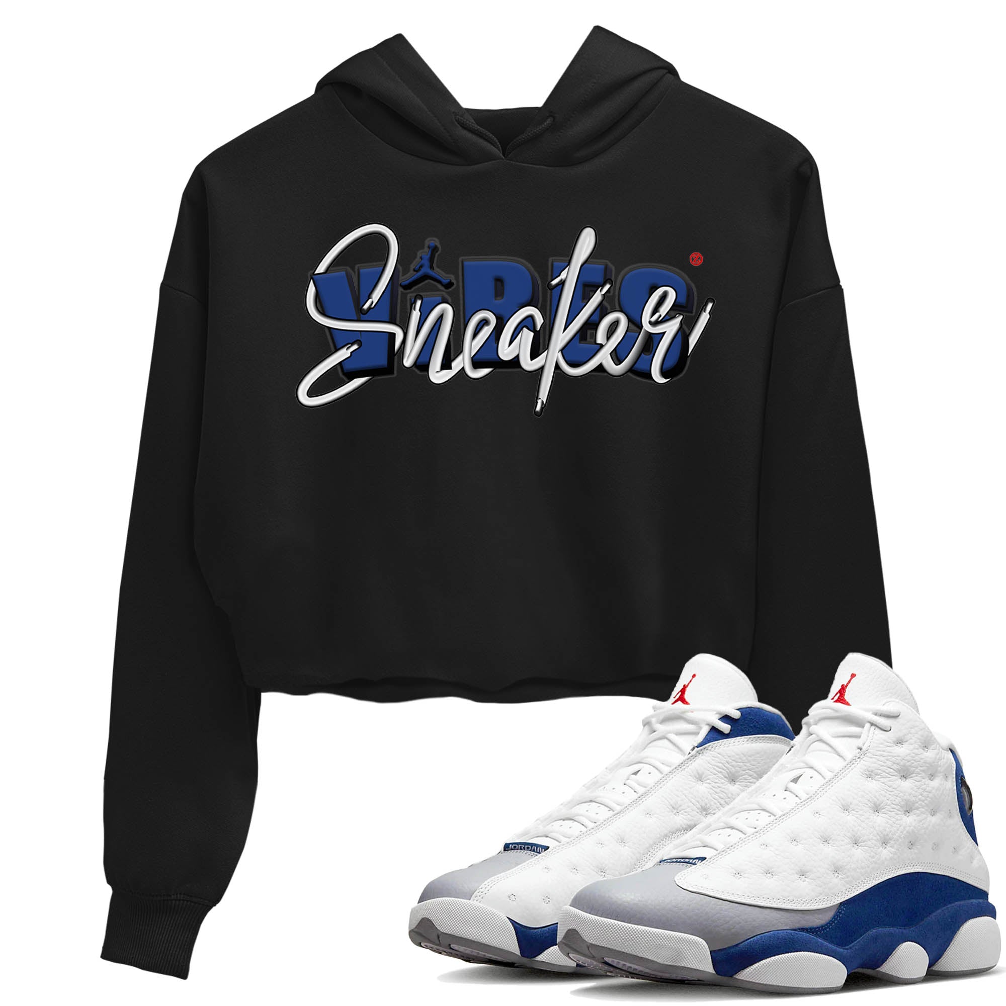 snkmatch Vibes Women's Tops - Air Jordan 13 French Blue