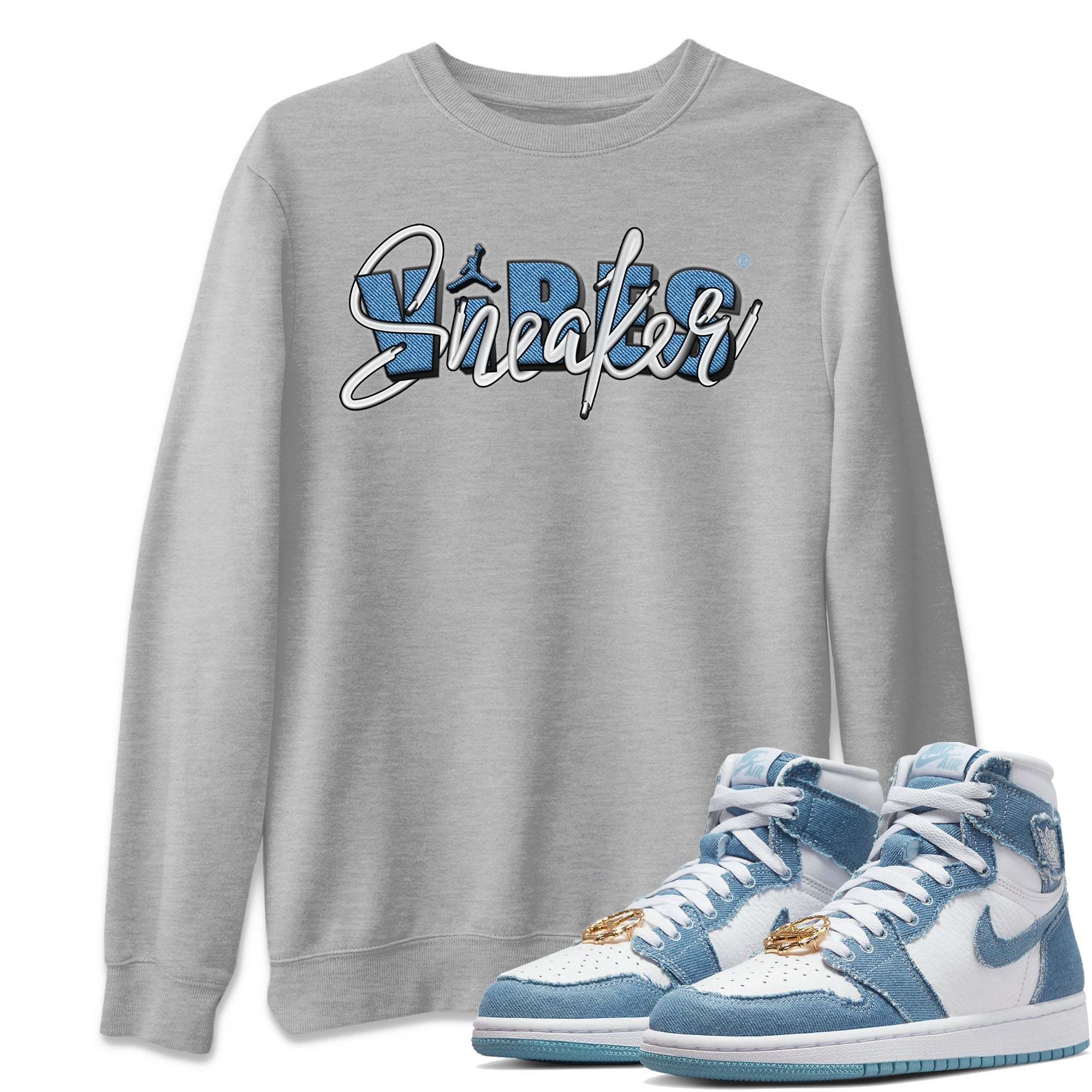 snkmatch Vibes Unisex Tops - Air Jordan 1 Denim
