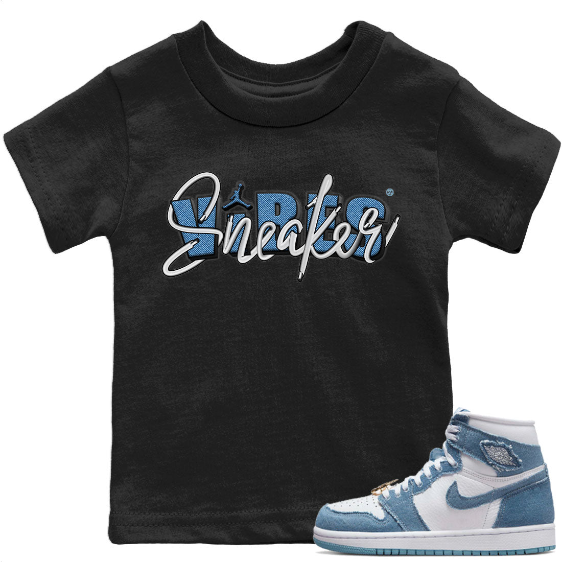 snkmatch Vibes Kids Tops - Air Jordan 1 Denim