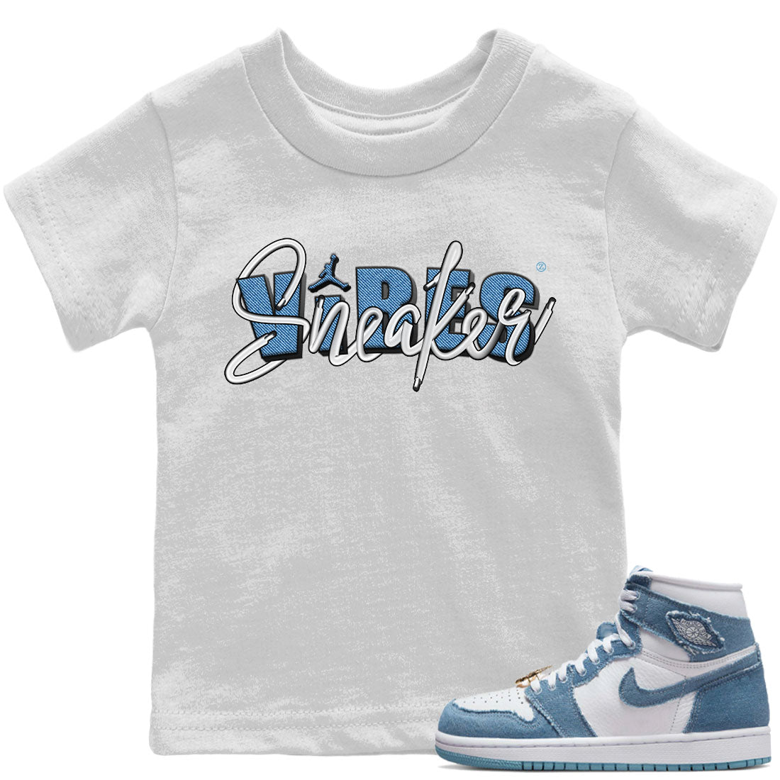 snkmatch Vibes Kids Tops - Air Jordan 1 Denim