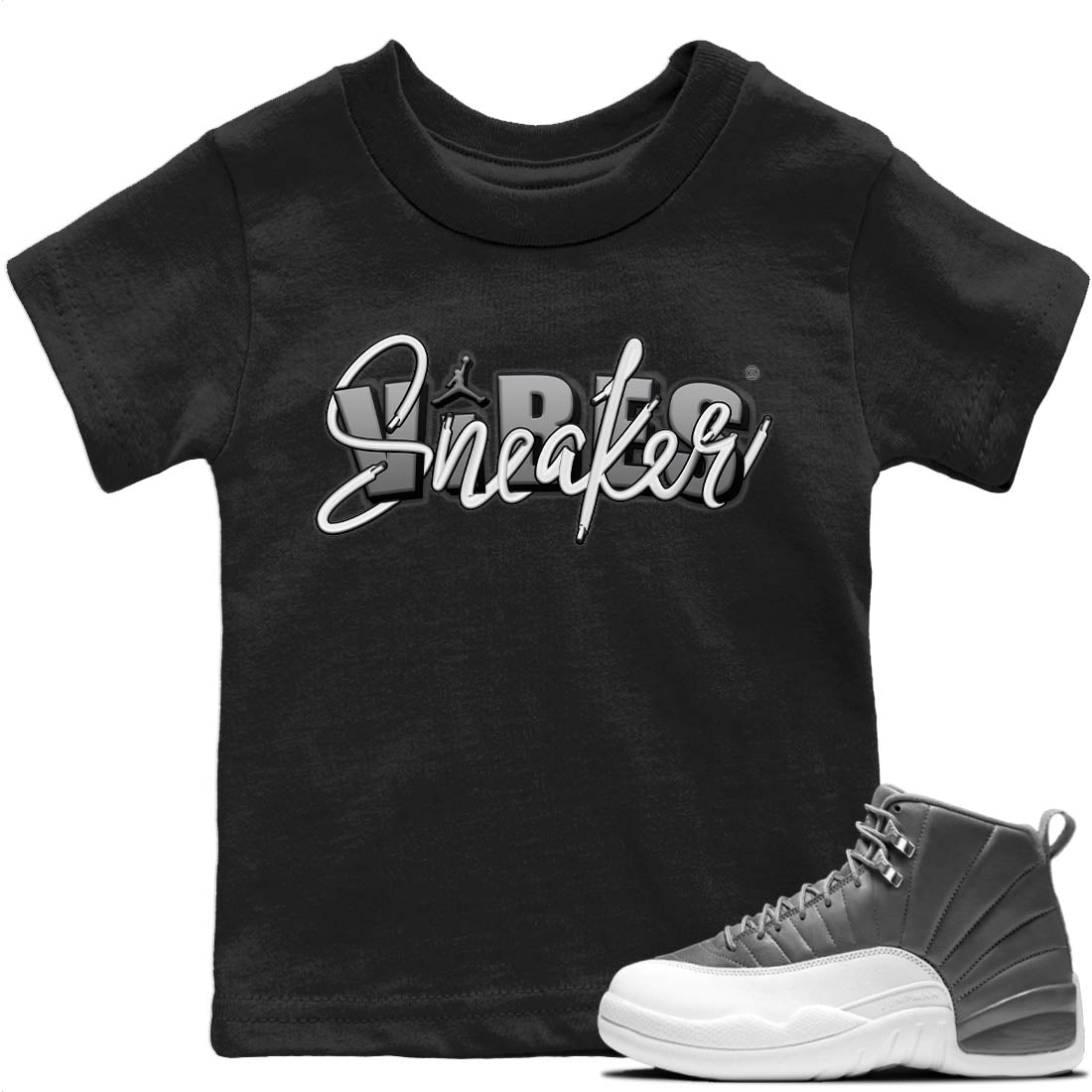 snkmatch Vibes Kids Tops - Air Jordan 12 Stealth
