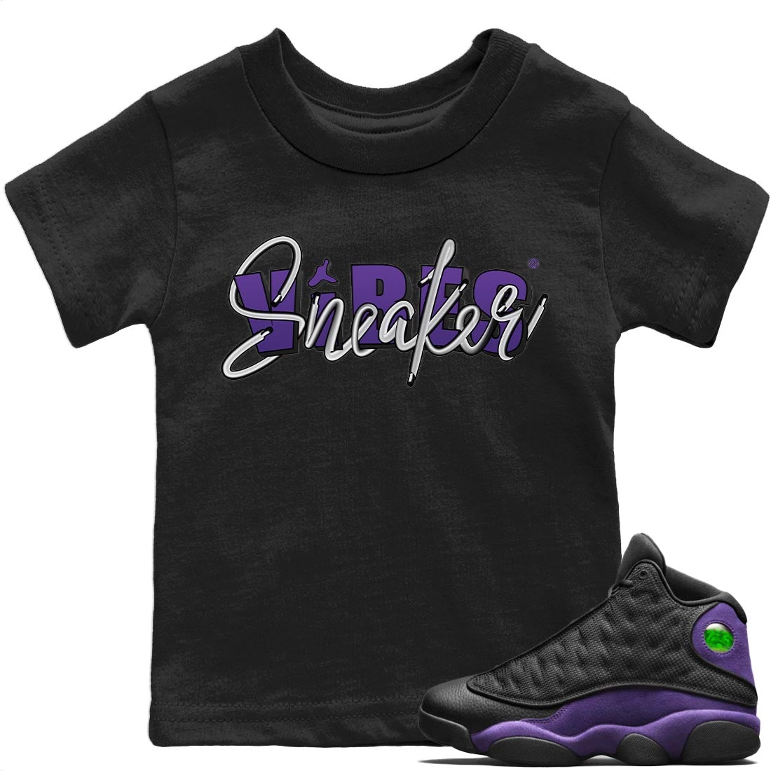 snkmatch Vibes Kids Tops - Air Jordan 13 Court Purple