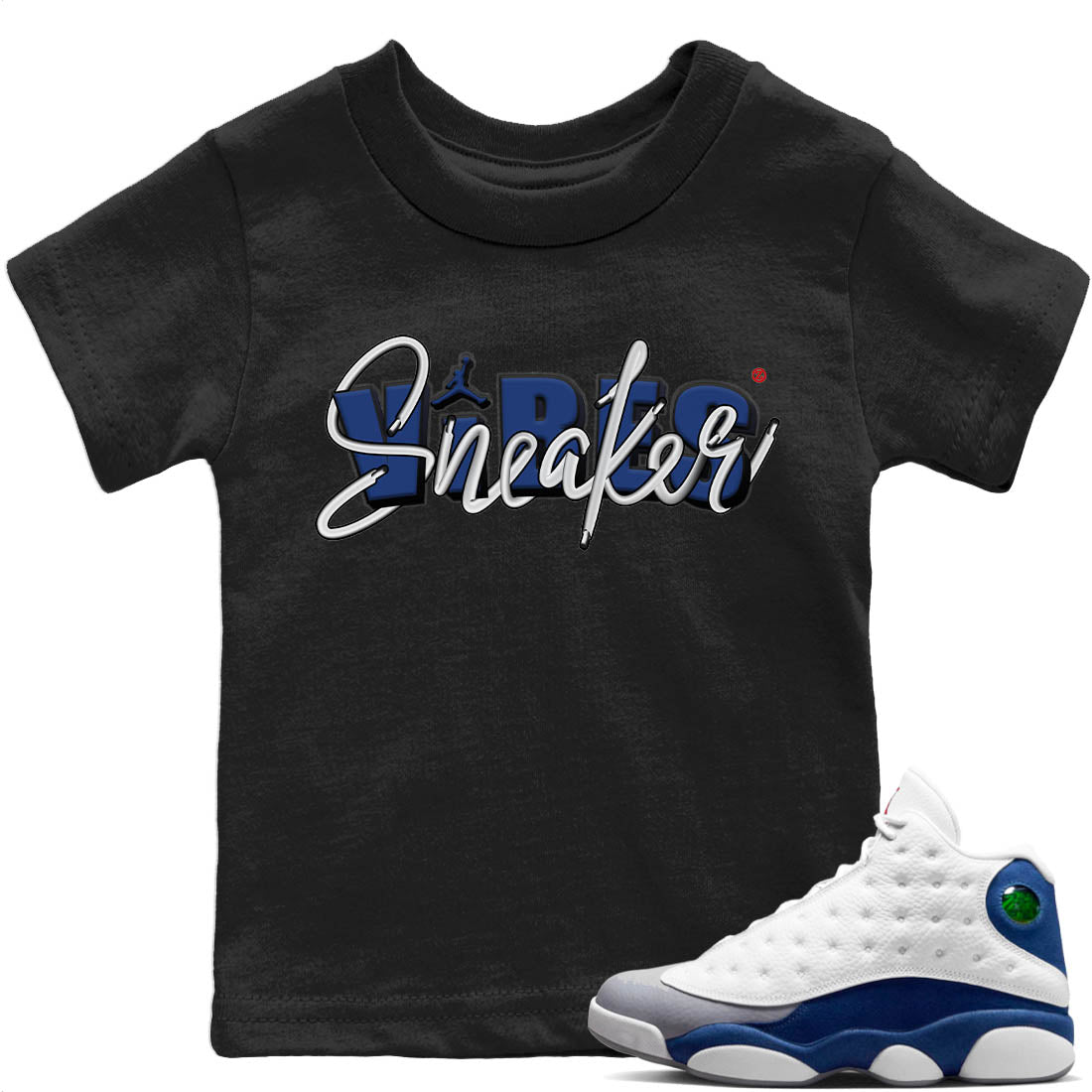 snkmatch Vibes Kids Tops - Air Jordan 13 French Blue