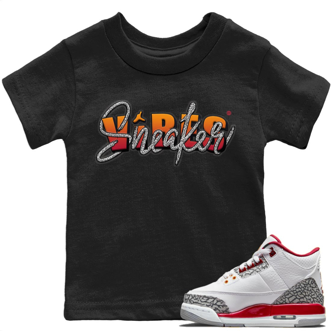snkmatch Vibes Kids Tops - Air Jordan 3 Cardinal