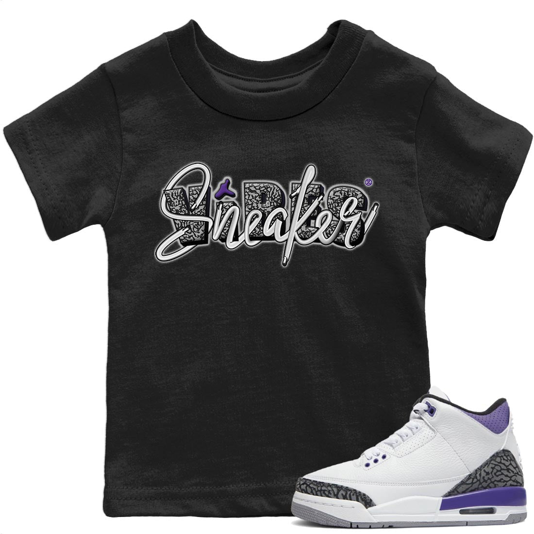 snkmatch Vibes Kids Tops - Air Jordan 3 Dark Iris