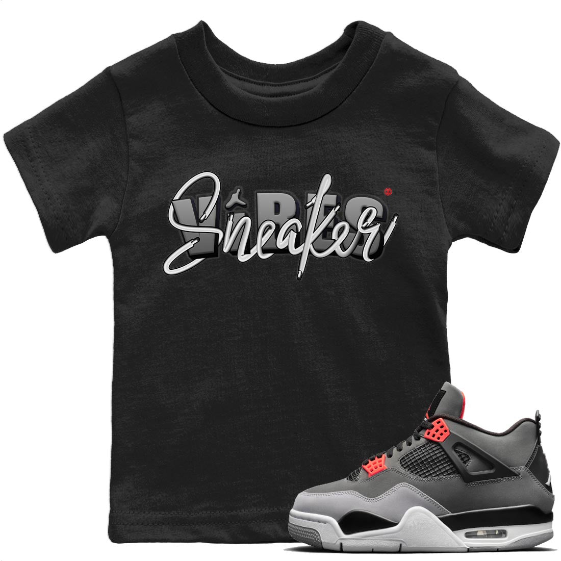 snkmatch Vibes Kids Tops - Air Jordan 4 Infrared