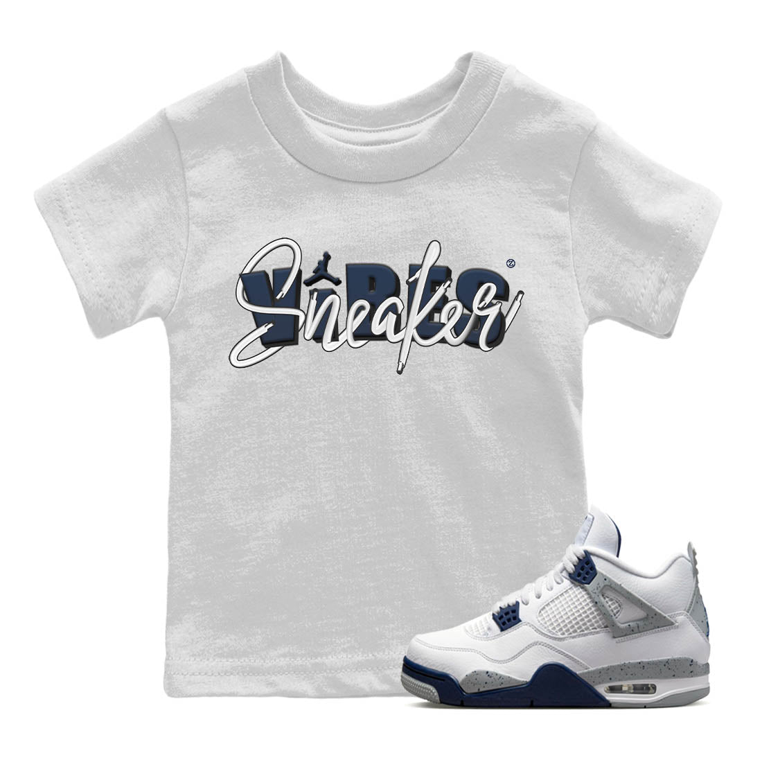 snkmatch Vibes Kids Tops - Air Jordan 4 Midnight Navy
