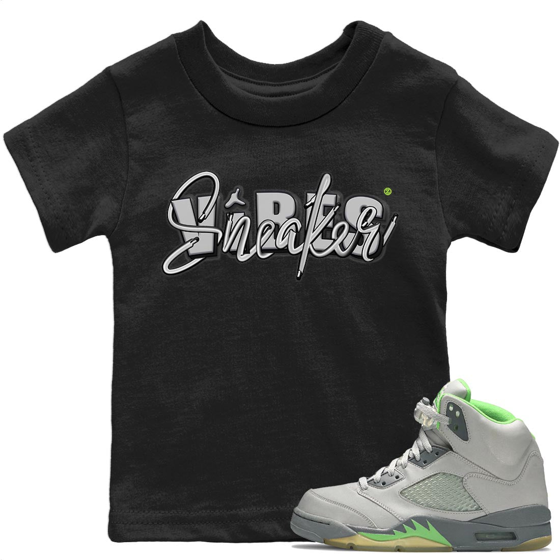 snkmatch Vibes Kids Tops - Air Jordan 5 Green Bean
