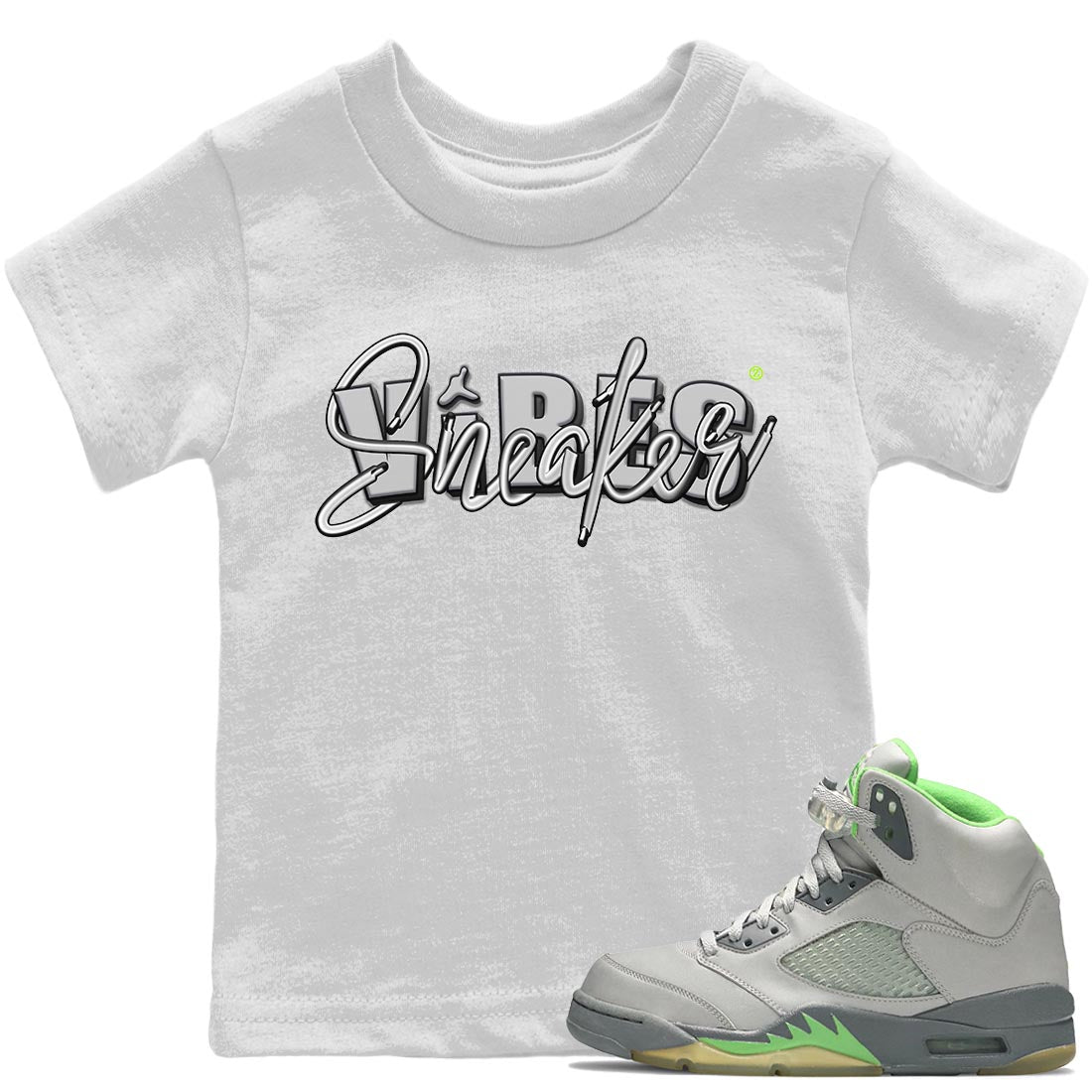 snkmatch Vibes Kids Tops - Air Jordan 5 Green Bean