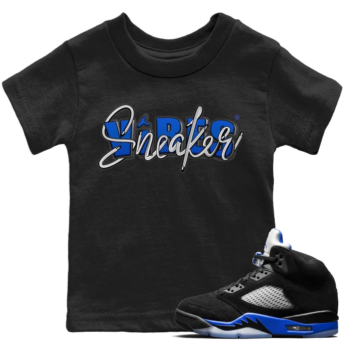 snkmatch Vibes Kids Tops - Air Jordan 5 Racer Blue