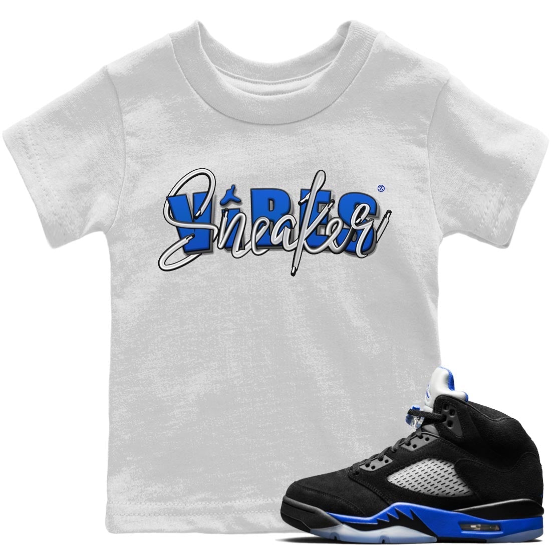 snkmatch Vibes Kids Tops - Air Jordan 5 Racer Blue