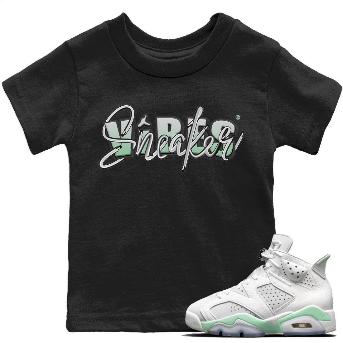 snkmatch Vibes Kids Tops - Air Jordan 6 Mint Foam