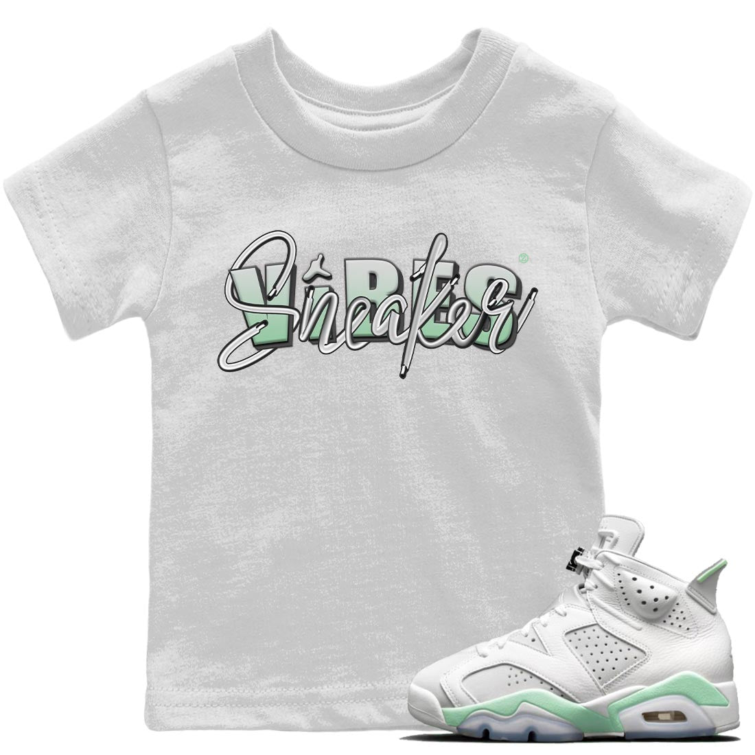 snkmatch Vibes Kids Tops - Air Jordan 6 Mint Foam