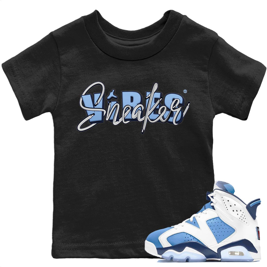 snkmatch Vibes Kids Tops - Air Jordan 6 UNC