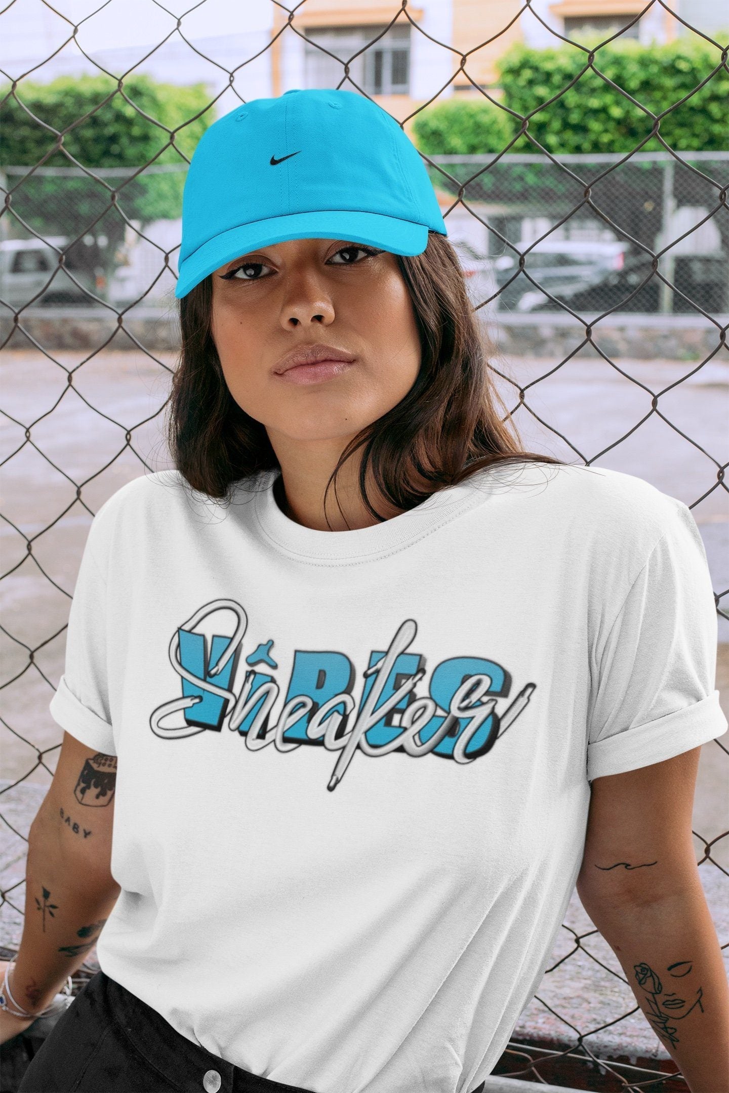 snkmatch Vibes Unisex Tops - Yeezy 700 Bright Cyan