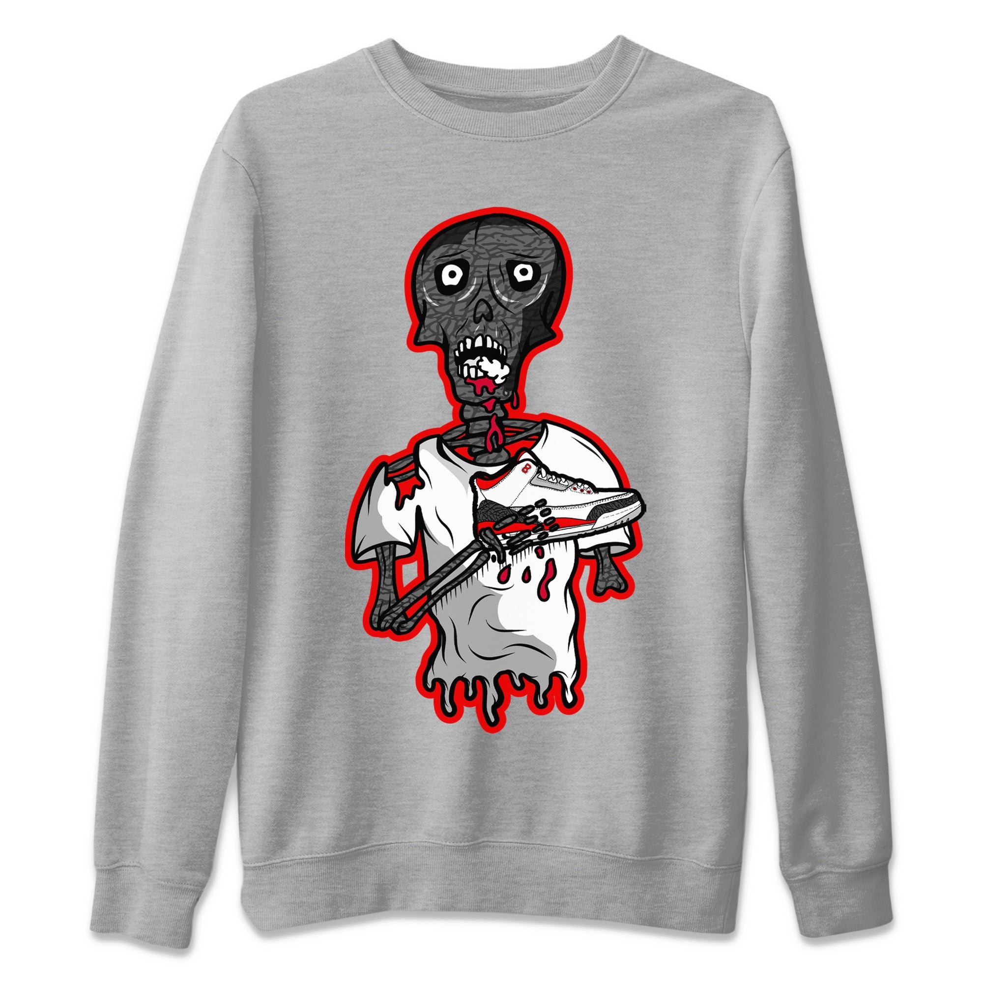 snkmatch Zombie Unisex Tops - Air Jordan 3 Fire Red
