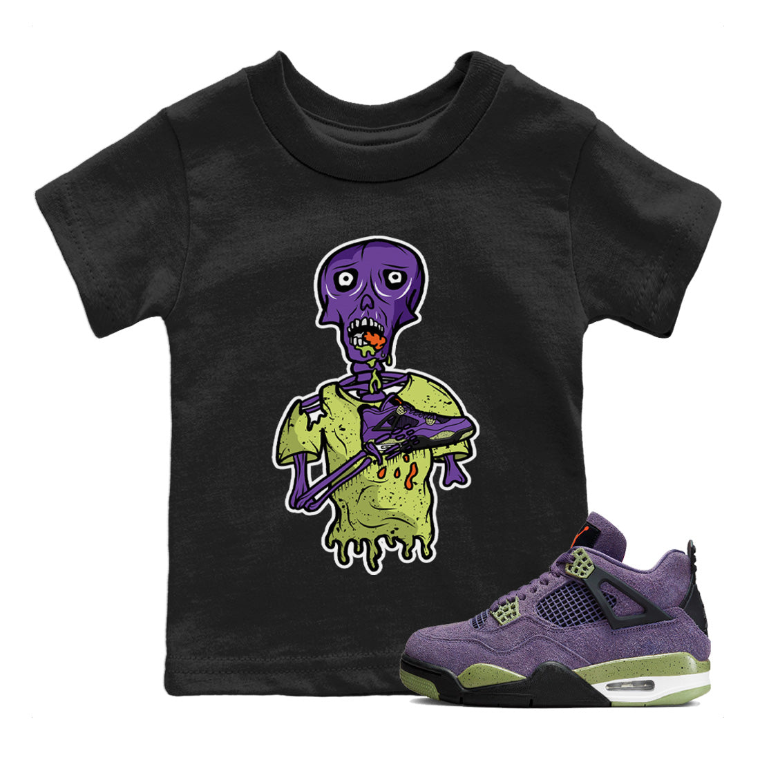 snkmatch Zombie Kids Tops - Air Jordan 4 Canyon Purple