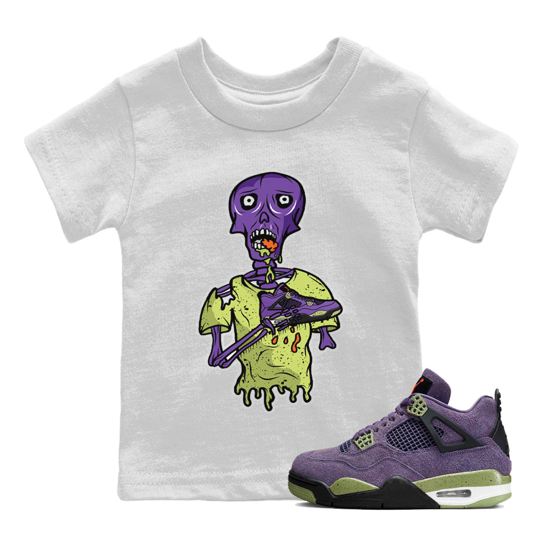 snkmatch Zombie Kids Tops - Air Jordan 4 Canyon Purple