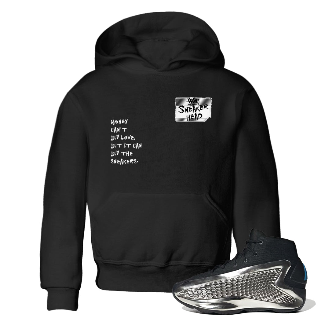 Sneakerhead Badge SNRT Sneaker Tees Kids - AE 1 Silver Metallic