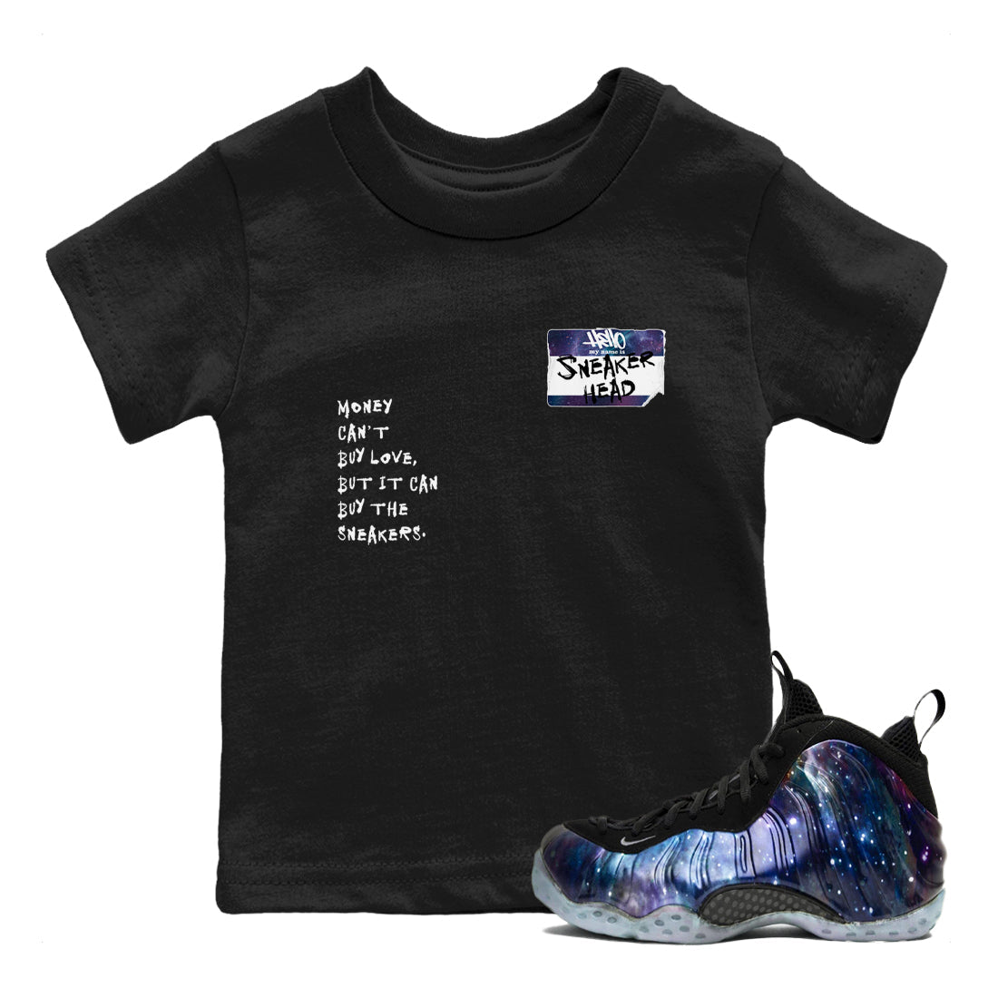 snkmatch Badge snkmatch Tees Kids - Air Foamposite One Galaxy