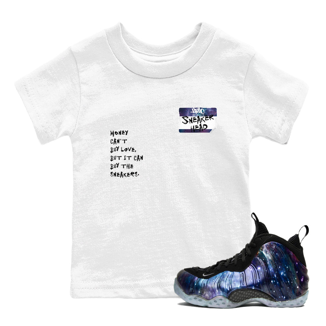 snkmatch Badge snkmatch Tees Kids - Air Foamposite One Galaxy