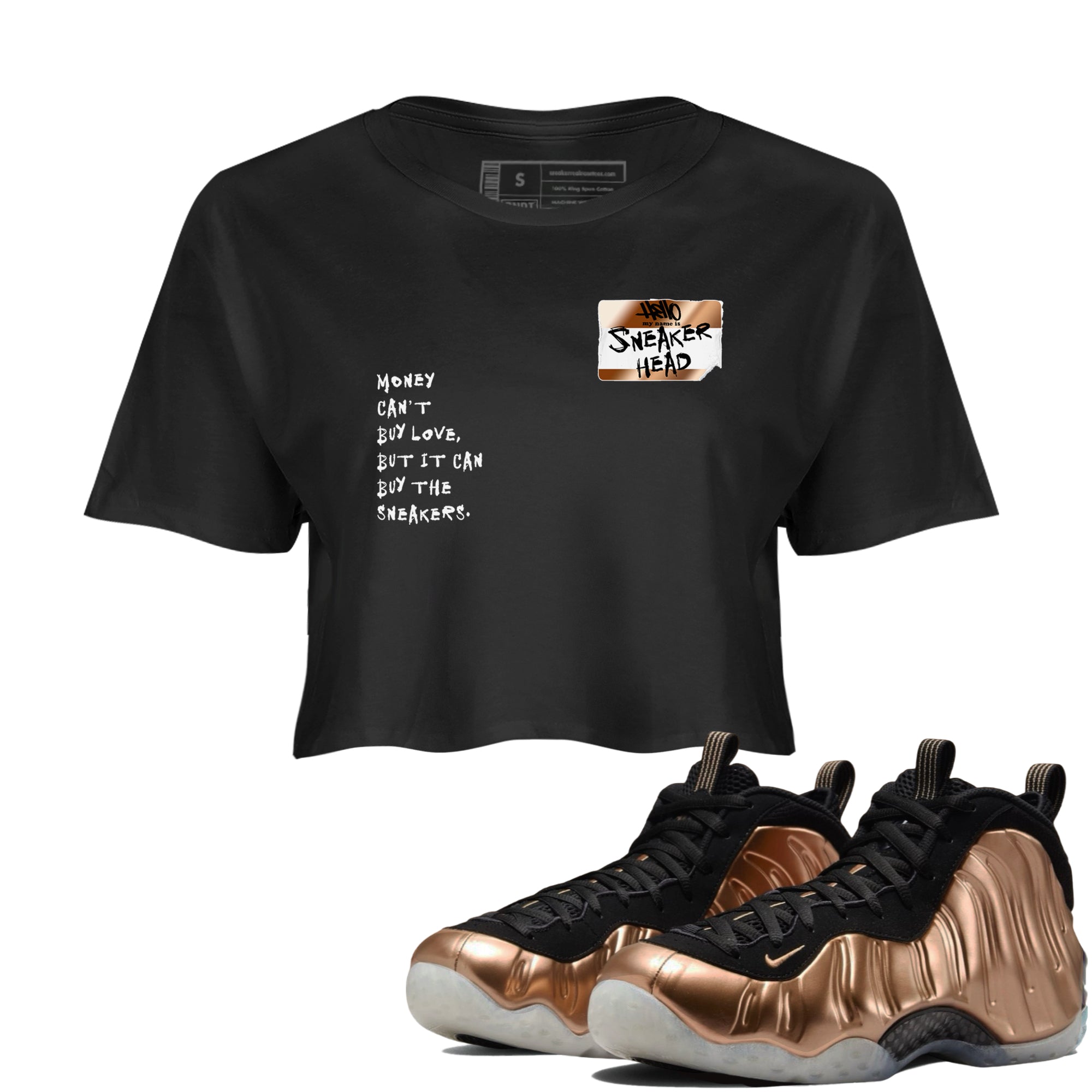 snkmatch Badge snkmatch Women's Top - Air Foamposite One Metallic Copper