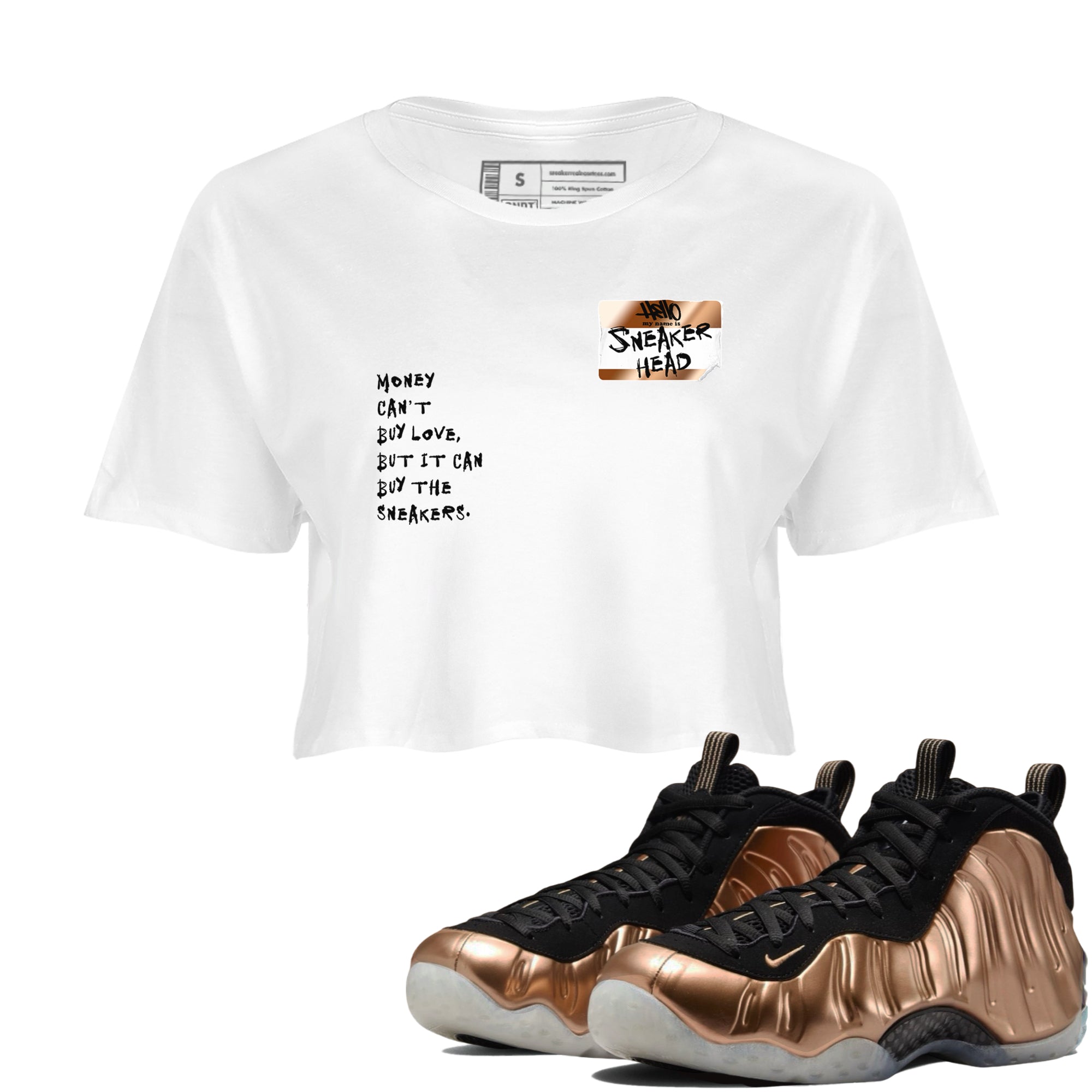 snkmatch Badge snkmatch Women's Top - Air Foamposite One Metallic Copper