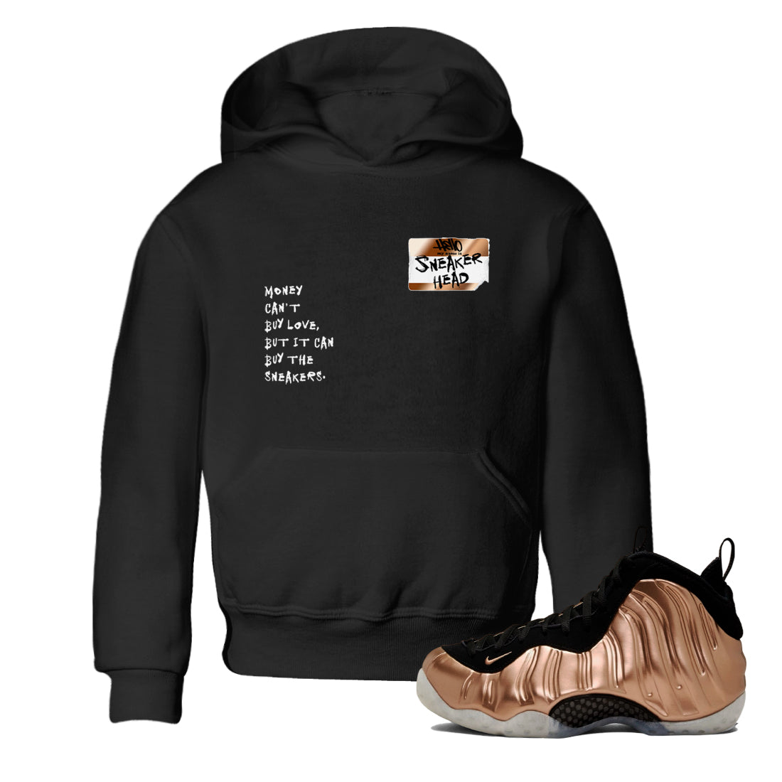 snkmatch Badge snkmatch Tees Kids - Air Foamposite One Metallic Copper