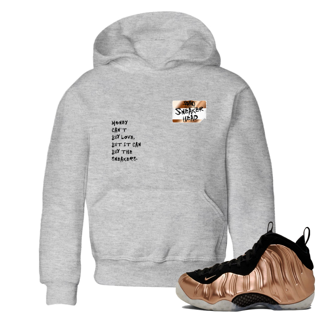 snkmatch Badge snkmatch Tees Kids - Air Foamposite One Metallic Copper