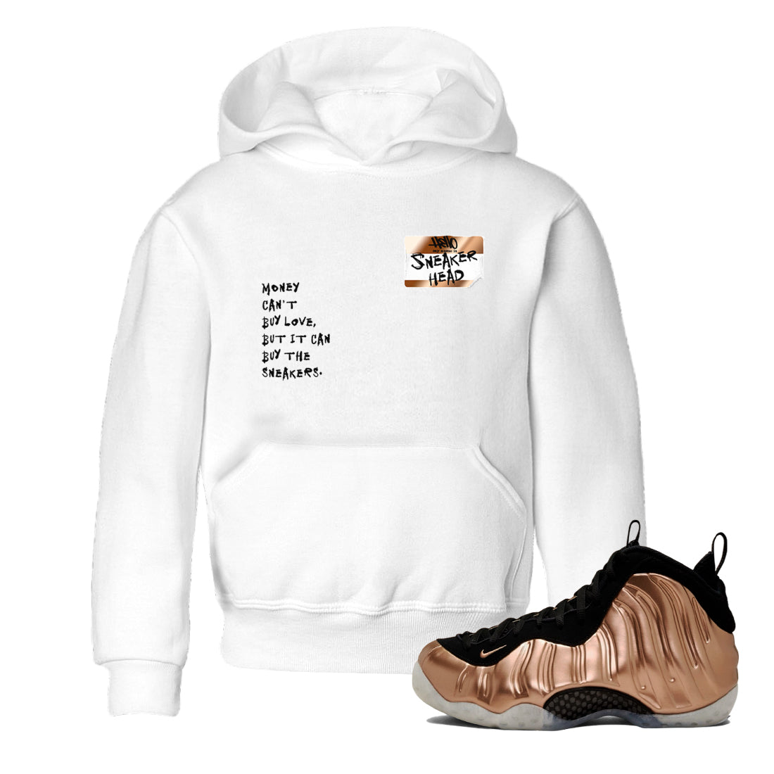 snkmatch Badge snkmatch Tees Kids - Air Foamposite One Metallic Copper