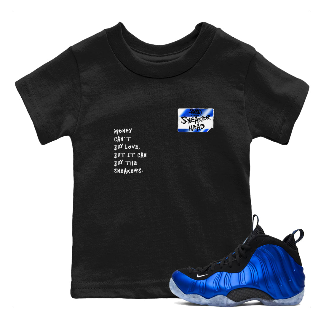 snkmatch Badge snkmatch Tees Kids - Air Foamposite One Royal
