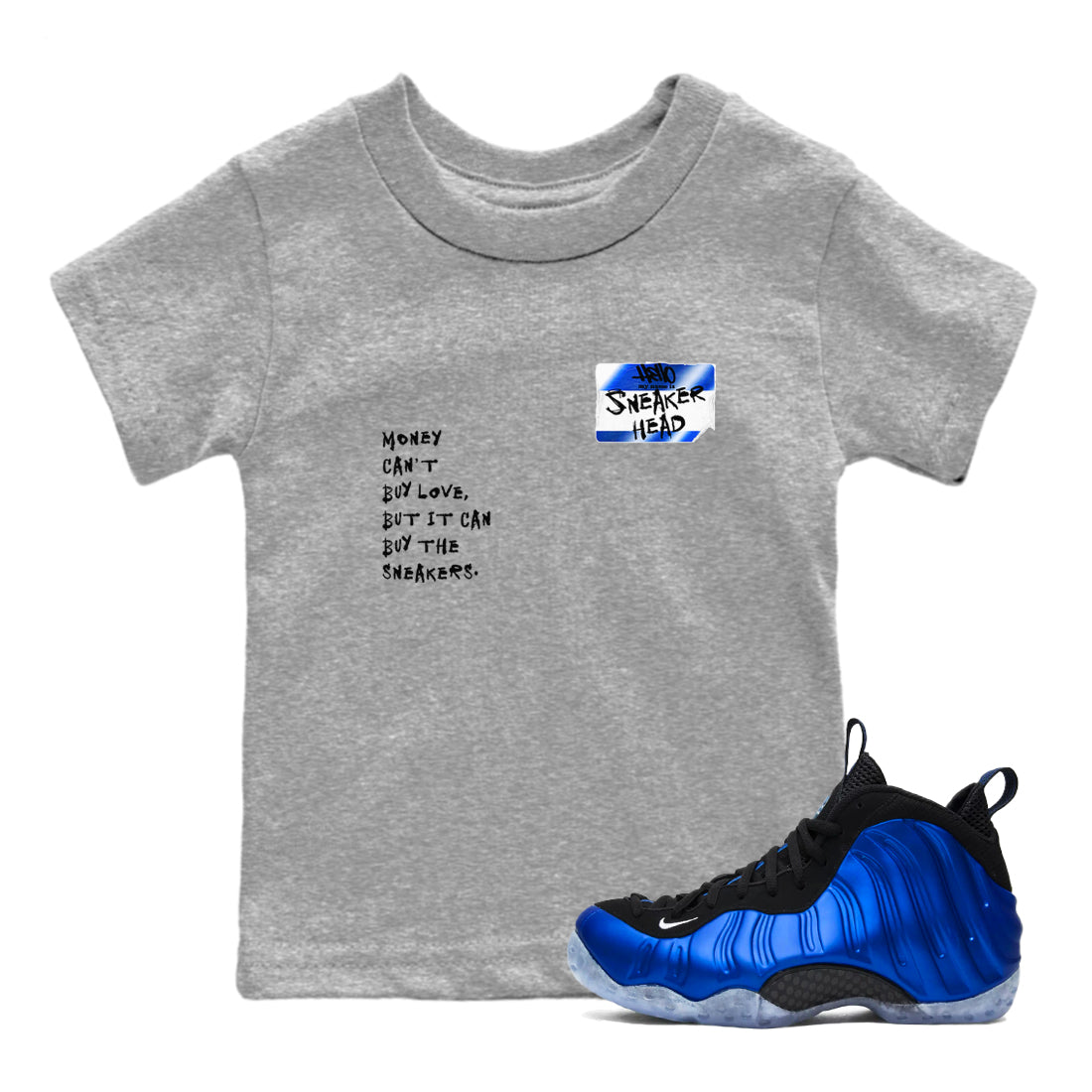 snkmatch Badge snkmatch Tees Kids - Air Foamposite One Royal