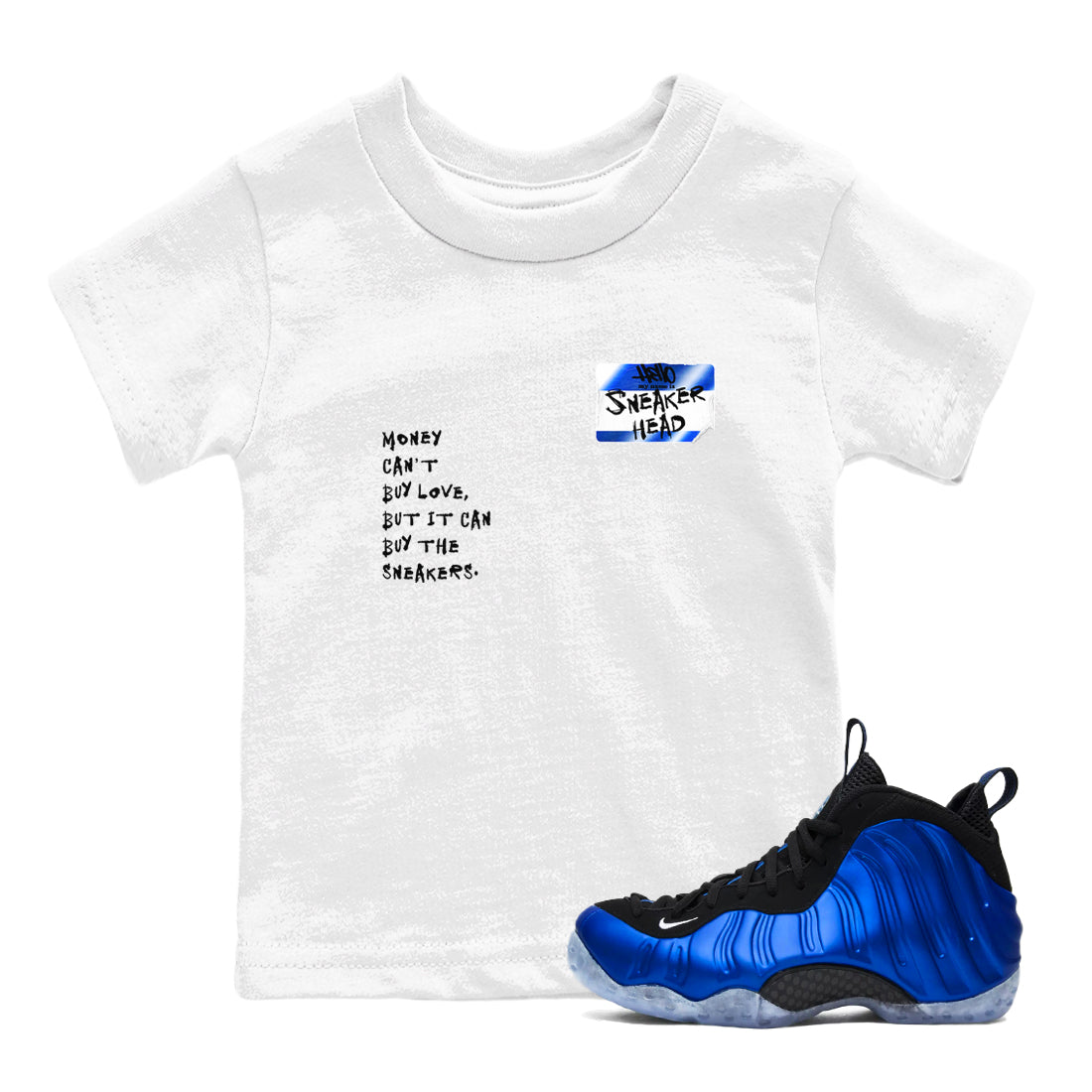 snkmatch Badge snkmatch Tees Kids - Air Foamposite One Royal