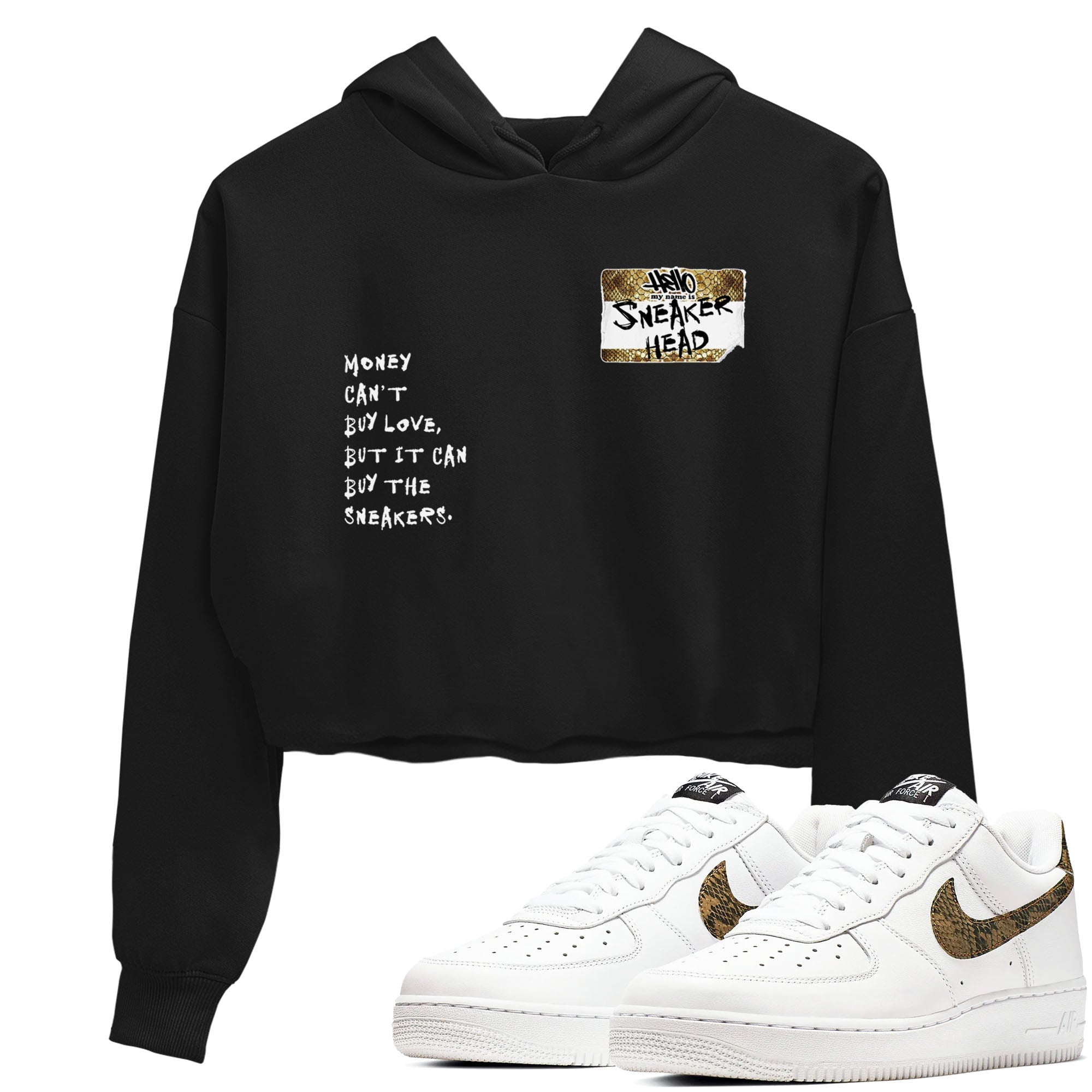 snkmatch Badge snkmatch Women's Top - Air Force 1 Ivory Snake