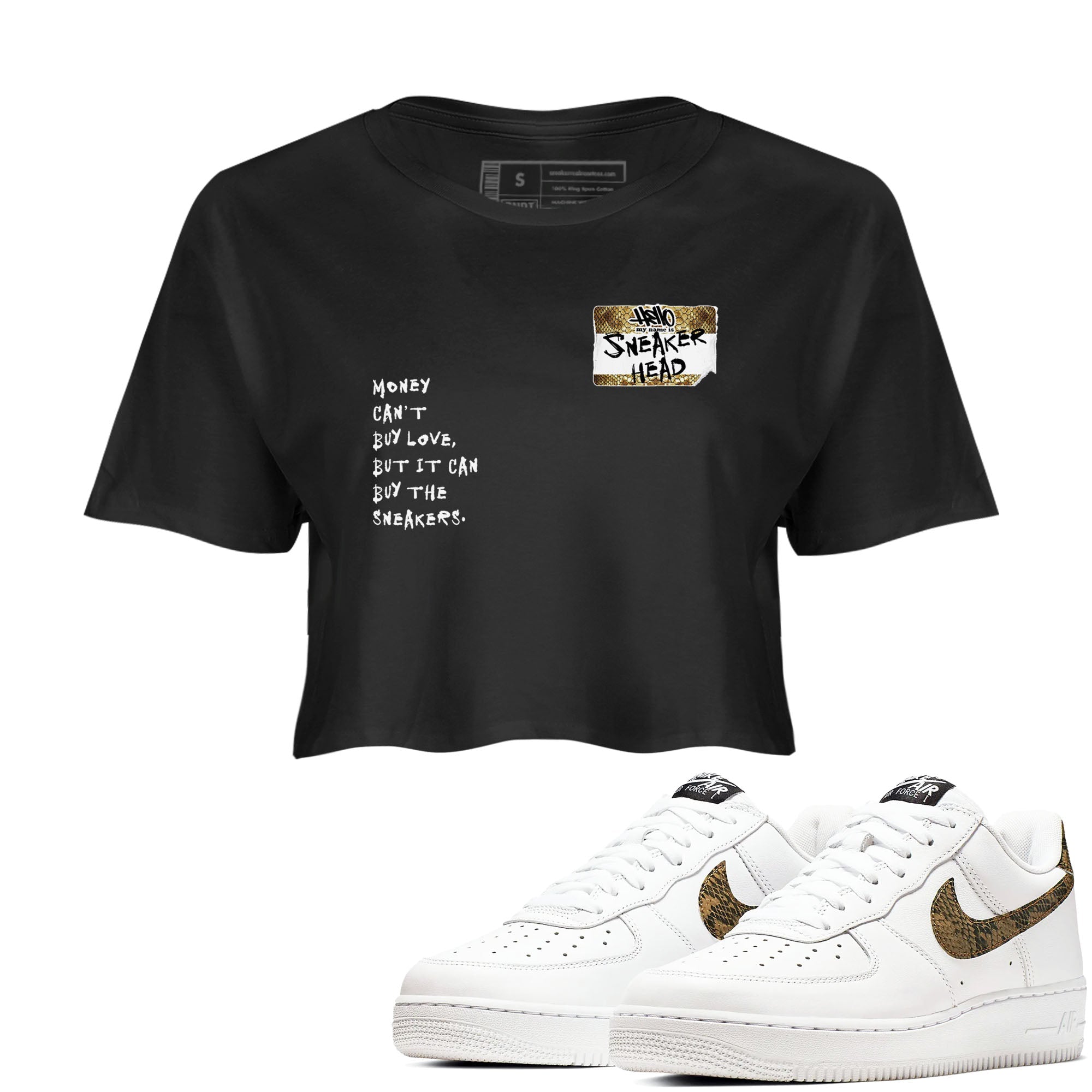 snkmatch Badge snkmatch Women's Top - Air Force 1 Ivory Snake