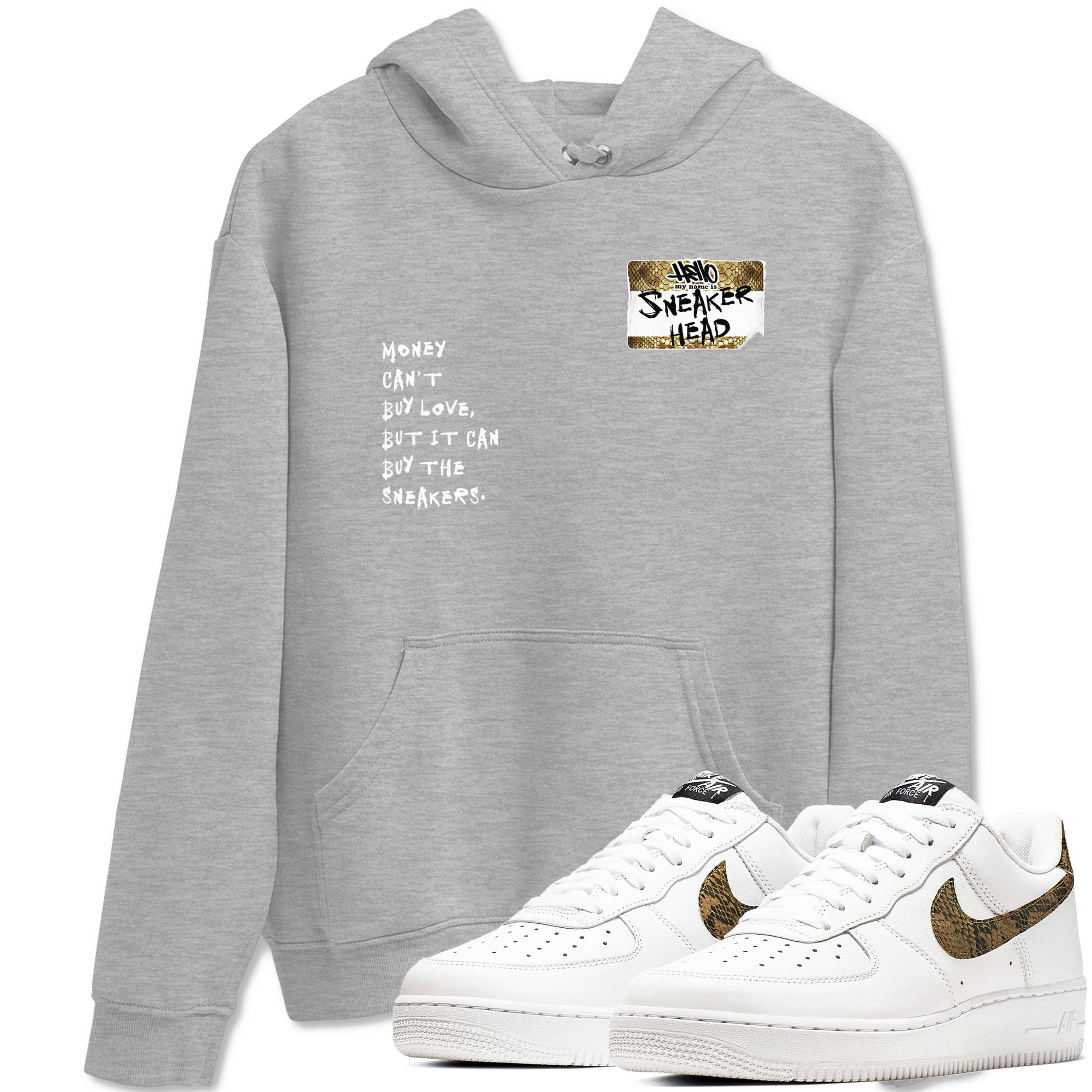 snkmatch Badge snkmatch Tees - Air Force 1 Ivory Snake